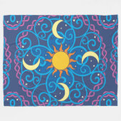 Celestial Mandala Fleece Blanket Deken (Voorkant (Horizontaal))