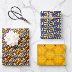 Celestial Mandala Sun Floral Inpakpapier Vel