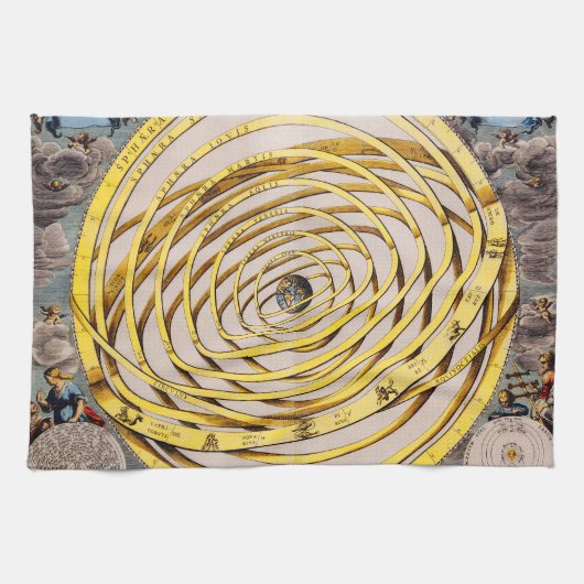 Celestial Map Andres Celarius Kitchen Towel Theedoek (Horizontaal)