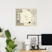 Celestial Map Poster (Thuiskantoor)