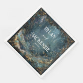 Celestial Marble Galaxy Trouwservetten Servet (Hoek)