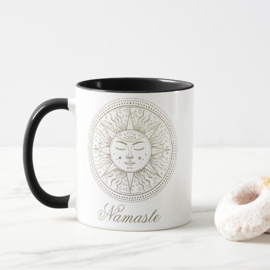 Celestial Medallion | Meditatie Boho Sun Mandala Mok (Met donut)