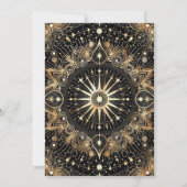 Celestial Midnight Black Crescent Moon Bruiloft Kaart (Achterkant)