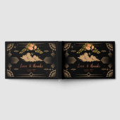 Celestial Midnight Black Stars Bruiloft Gastenboek (Volledig)