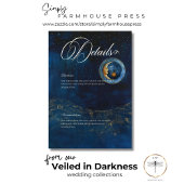 Celestial Midnight Blue Crescent Moon Details Informatiekaartje