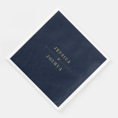 Celestial Midnight Sky Navy Blue Bruiloft Servet (Hoek)