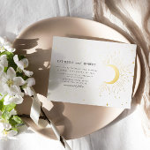 Celestial Midnight Zilveren Sterren Bruiloft Folie Uitnodiging