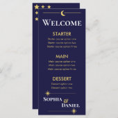 Celestial Minimalist Wedding Menu (Devant / Derrière)