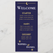 Celestial Minimalist Wedding Menu (Devant)