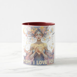 Celestial Mom I Love You Heart Stars Moederdag Mok