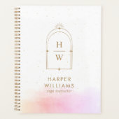 Celestial Monogram Yoga Instructeur | Blush Pink Planner (Voorkant)