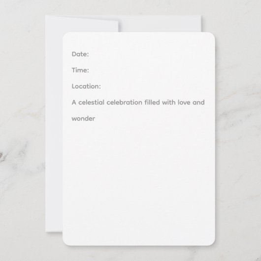 Celestial Moon Baby Shower Invitation (Dos)