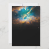 Celestial Moon Blue Fairy Stars Bridal Shower Kaart (Achterkant)