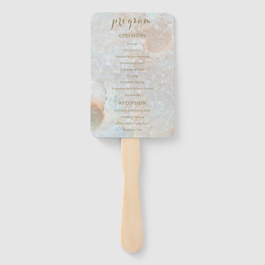 Celestial Moon Elegant Wedding Programme Handwaaier (Achterkant)