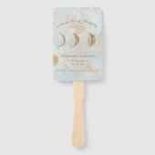 Celestial Moon Elegant Wedding Programme Handwaaier (Voorkant)