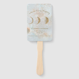 Celestial Moon Elegant Wedding Programme Handwaaier