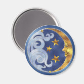 Celestial Moon en Stars Magneet (Voorkant / Achterkant)