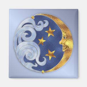 Celestial Moon en Stars Magneet