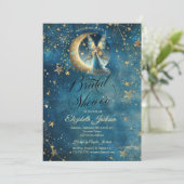 Celestial Moon Fairy Stars Bridal Shower Kaart (Staand voorkant)
