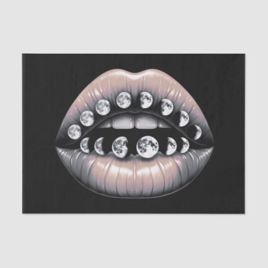 Celestial Moon Fasen Lips Decoupage Tissuepapier (Voorkant)