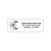 Celestial Moon & Flower Retouradres Stempel (Design)