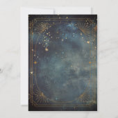 Celestial Moon Frame Dark Galaxy Sky Bridal Shower Kaart (Achterkant)
