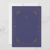 Celestial Moon Frame Violet Bridal Shower Kaart (Achterkant)