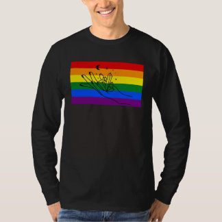 Celestial Moon Gay Pride Flag Crystal Collector Bo T-shirt
