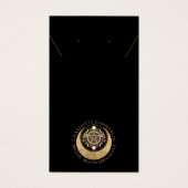 Celestial Moon Gold Black Earring Ketting Display Visitekaartje (Voorkant)
