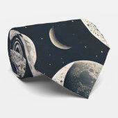 Celestial Moon Phase (1) Stropdas (Opgerold)