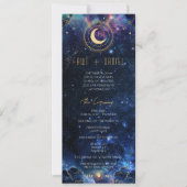 Celestial Moon Phase bruiloft programma (Voorkant)