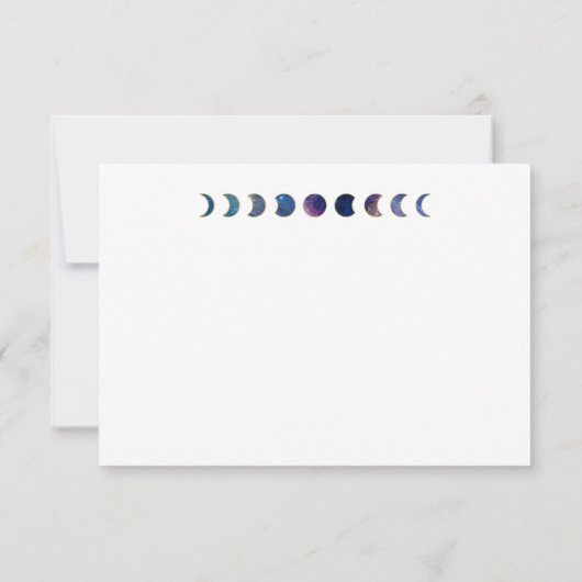 Celestial Moon Phase Dank u kaart (Achterkant)