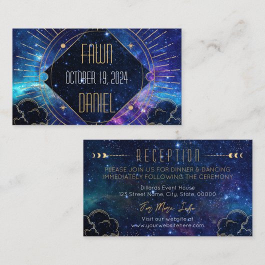 Celestial Moon Phase Enclosure Kaart (Voorkant / Achterkant)