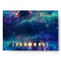Celestial Moon Phase Galaxy Enveloppen