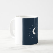 Celestial Moon Phase Mok - Navy & Zilver (Voorkant links)