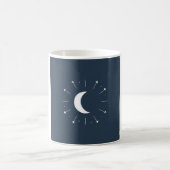 Celestial Moon Phase Mok - Navy & Zilver (Center)