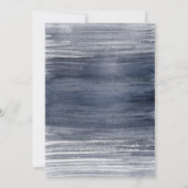 Celestial Moon Phase Navy Blue Wedding Uitnodiging (Achterkant)