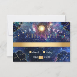 Celestial Moon Phase RSVP-kaart RSVP Kaartje