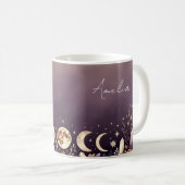 Celestial Moon Phases Crystal Botanical Name Mug (Devant droit)