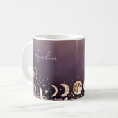 Celestial Moon Phases Crystal Botanical Name Mug (Devant gauche)