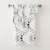 Celestial Moon Phases Pattern Bad Handdoek (Insitu)