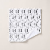 Celestial Moon Phases Pattern Bad Handdoek (Wasdoekje)