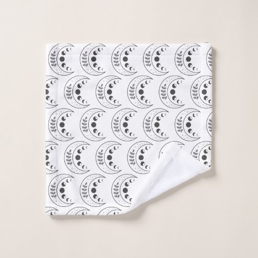 Celestial Moon Phases Pattern Bad Handdoek (Wasdoekje)