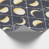 Celestial Moon Phases Pattern Cadeaupapier (Hoek)