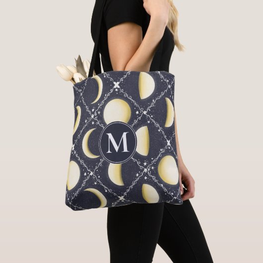 Celestial Moon Phases Pattern Draagtas (Dichtbij)