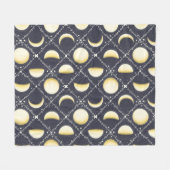 Celestial Moon Phases Pattern Fleece Deken (Voorkant (Horizontaal))