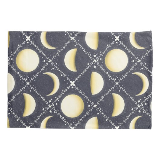 Celestial Moon Phases Pattern Kussensloop (Achterkant)