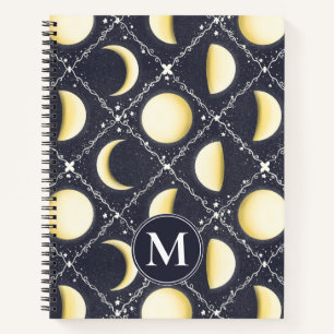 Celestial Moon Phases Pattern Notitieboek