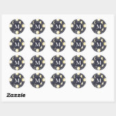 Celestial Moon Phases Pattern Ronde Sticker (Vel)