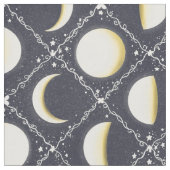 Celestial Moon Phases Pattern Stof (Close Up)